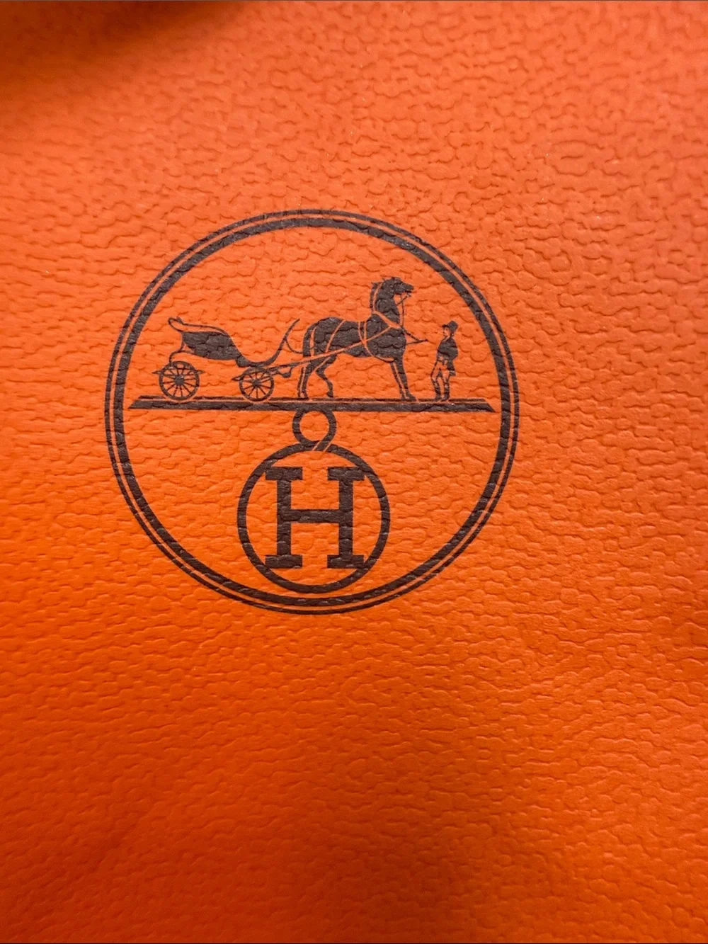 Hermes Orange Gift Bag with Brown Ribbon